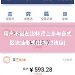 用户不错在比特派上参与各式区块链形式{比特派钱包}